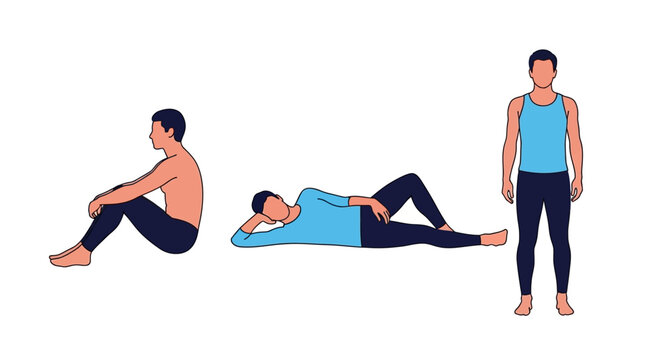Man doing crunches exercise routine.