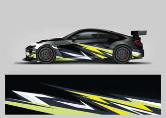 Obraz premium Premium Racing Car Livery, Abstract Vinyl Wrap Design with Sharp Sport Graphics