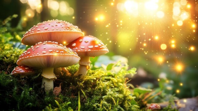 Enchanted Forest: A Magical Mushroom Gathering