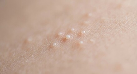 Fototapeta premium Macro close-up of milia on human skin
