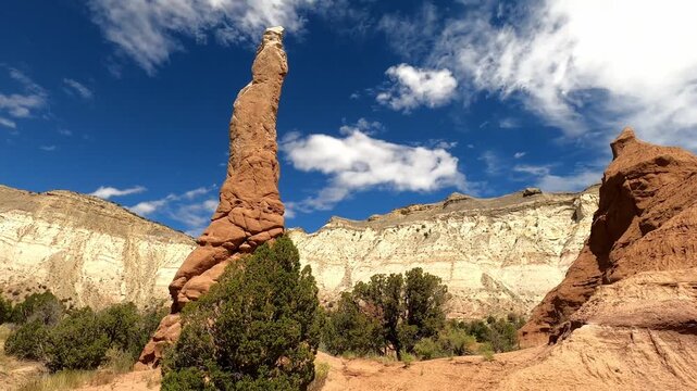 Utah 0394 Kodachrome Basin monolithic stone spires sandstone spires and columns called sand pipes or clastic dikes