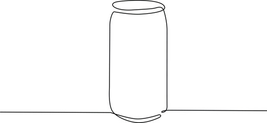 Simple empty can illustration standing upright Vector © Servo Graphics