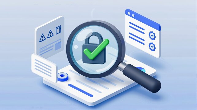 Vibrant Isometric Illustration of Security and Data Protection Themes