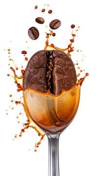 Chocolate dessert with coffee splash.