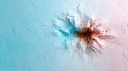Fototapeta premium This image showcases an explosion of colors in shades of blue and red, creating a striking abstract representation that evokes dynamic energy and movement.