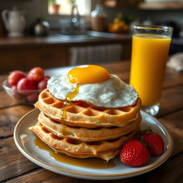 Ma&ntilde;ana Perfecta con Waffles Caseros y Luz Suave