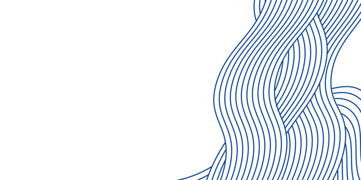 Blue water wave line pattern background. Vector illustration. Japanese style concept.