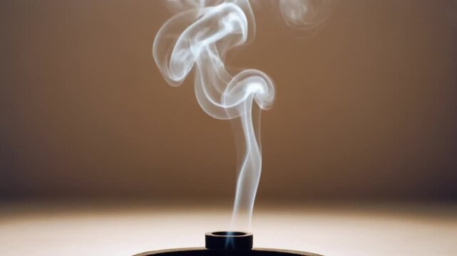 Abstract White Smoke Wisps Rising and Swirling Upwards