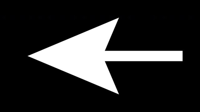 Animated squirrel arrow on black background.4k quality