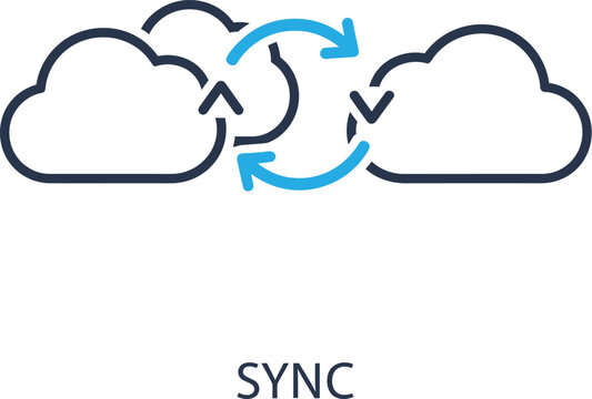 Cloud sync icon with arrows