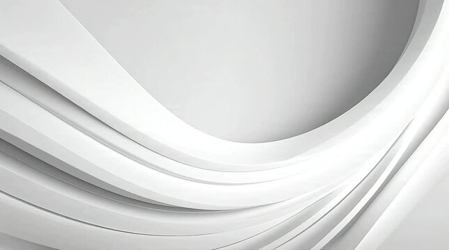 Smooth white curved surfaces in modern architecture