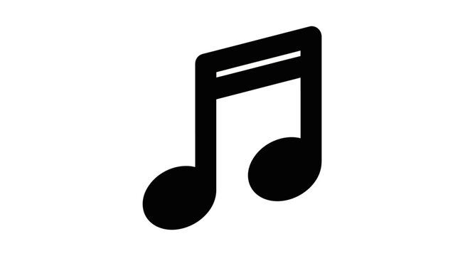 Black eighth note musical symbol