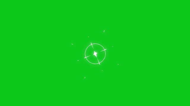 Twinkle stars and cartoon style fx pack featuring line art bursts, sparks, and pop art explosions for motion designers and animators on green screen background 4K