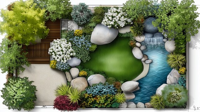 Landscape master plan blueprint with Landscape garden blueprint central fountain plan, landscape garden blueprint central fountain plan radial layout design, landscape garden blueprint 