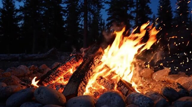 A magical evening by the fire.