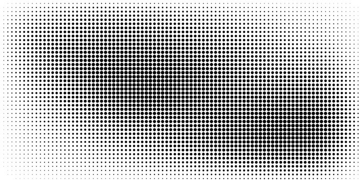 Grunge halftone angular gradient. Distress fade noise background. Retro pixel background texture. Black and white sand wallpaper. Vector textured grid surface. Anime or manga comic overlay.