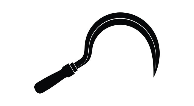 sickle silhouette on white background high quality professional