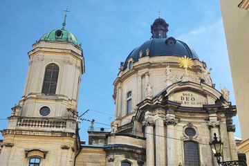 Fototapeta premium The Dominican Church and Monastery, Lviv, Ukraine. It was originally built as the Roman Catholic church of Corpus Christi, and today serves as the Greek Catholic church of the Holy Eucharist