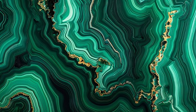 A vibrant green abstract pattern resembling a geode or mineral formation