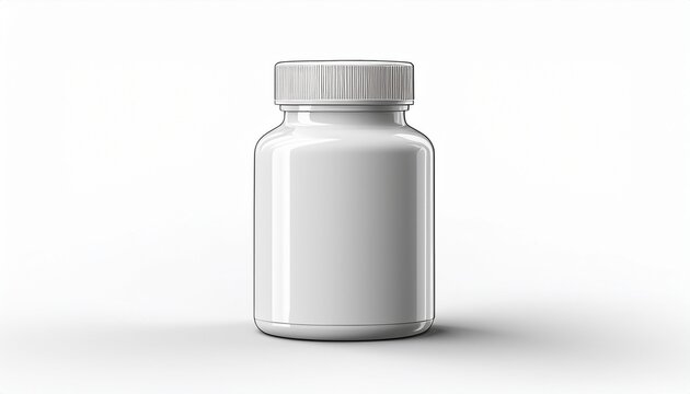 white pill bottle mockup isolated on white background png psd