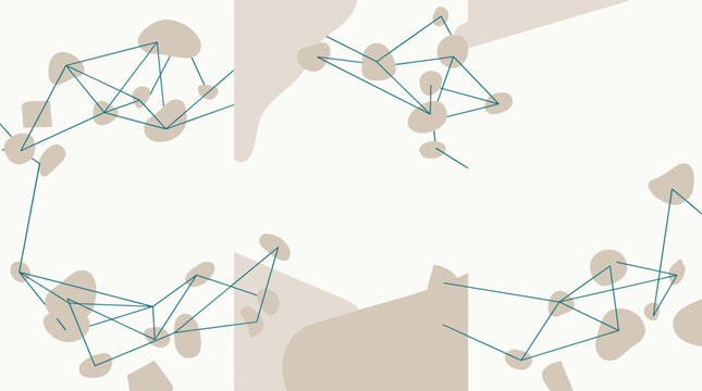 A minimalist abstract composition featuring intersecting lines and organic shapes. Ideal for backgrounds, website design, and representing connection 