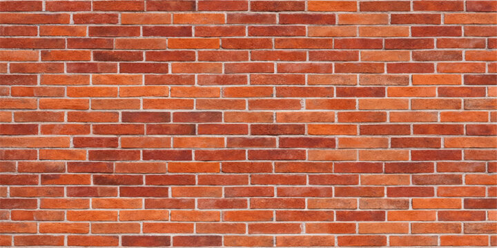 A rustic red brick wall background features a textured pattern of old clay bricks and solid cement mortar in a classic architectural structure
