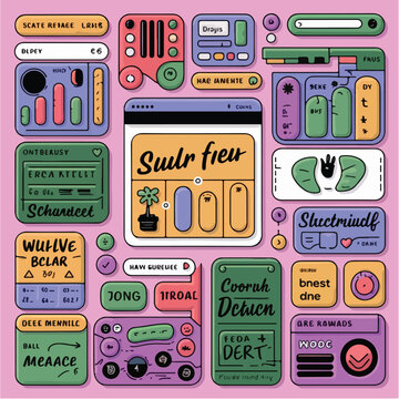 Hand-Drawn UI Kit with Doodle Dashboards, Sketchy Apps, and Imperfect Interface Elements