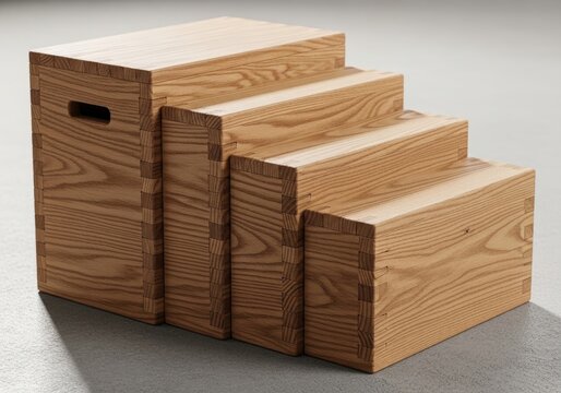 Wooden step stool, wooden stairs, oak step, wooden riser, home decor