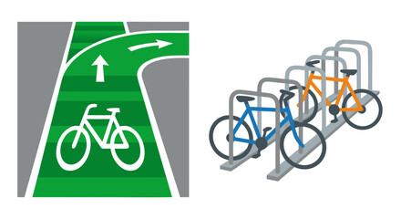 Fototapeta premium cycling infrastructure