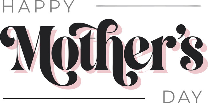 Minimal Mothers Day Asymmetrical Elegant Typography Design