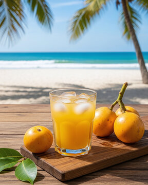 Cambuc&aacute; Juice &ndash; Tropical Drink with Beach View