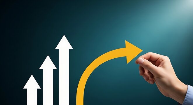 Human finger pushing a wooden domino block, symbolizing strategic chain reactions and corporate business risk management.