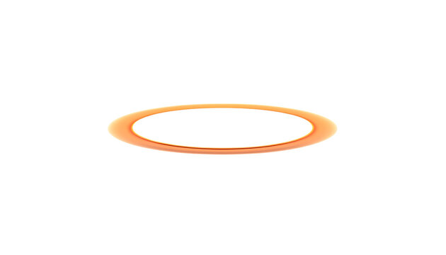 A glowing orange ring on a transparent background