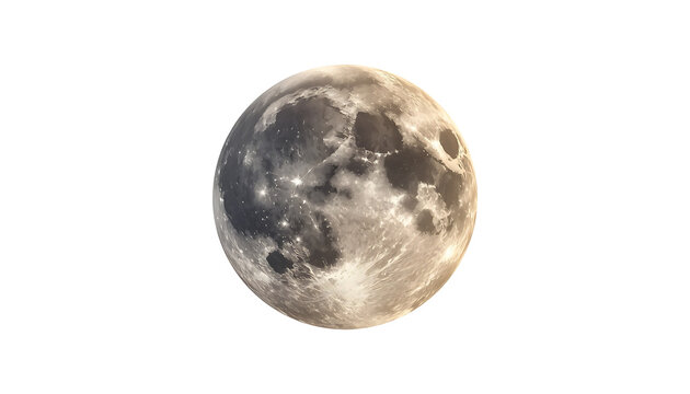 A close-up view of the moon's surface with craters and shadows