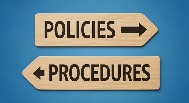 Direction signs for policies and procedures