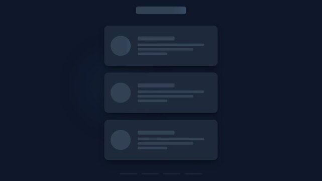 Dark Mode UI Design for Mobile App Notifications.