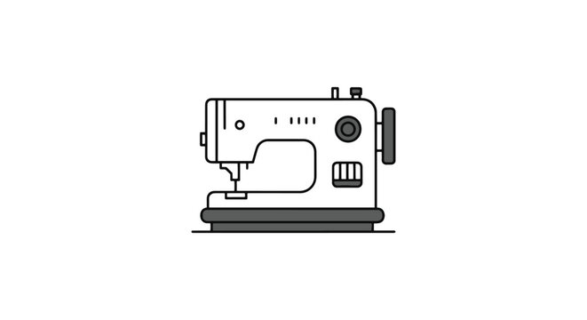 Sewing Machine Feed Dog Line modern minimal illustration vector
