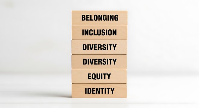 Modern blocks with social concepts words