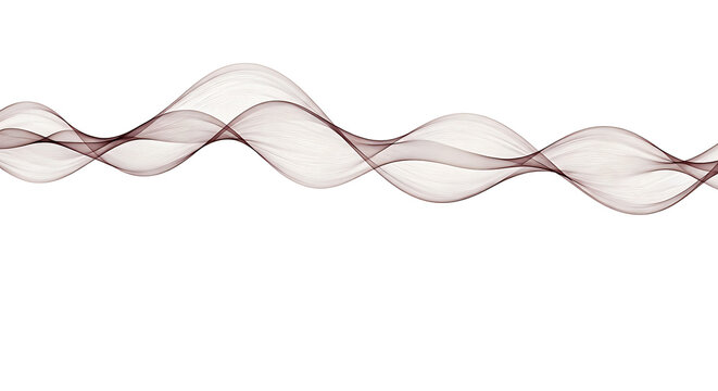 Abstract wave lines flowing in a rhythmic mesh pattern, elegant digital particle stream design on a clean white background for modern technology concepts