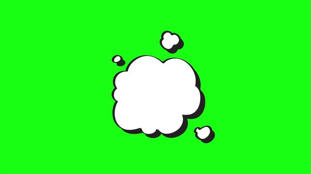 Speech bubble shape animation for chat and communication concept I bubble zoom animation for messaging and social media interaction