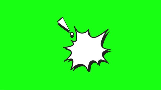 Speech bubble shape animation for chat and communication concept I bubble zoom animation for messaging and social media interaction