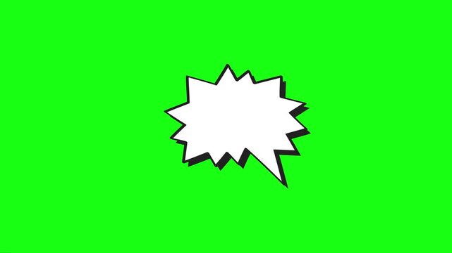 Speech bubble shape animation for chat and communication concept I bubble zoom animation for messaging and social media interaction
