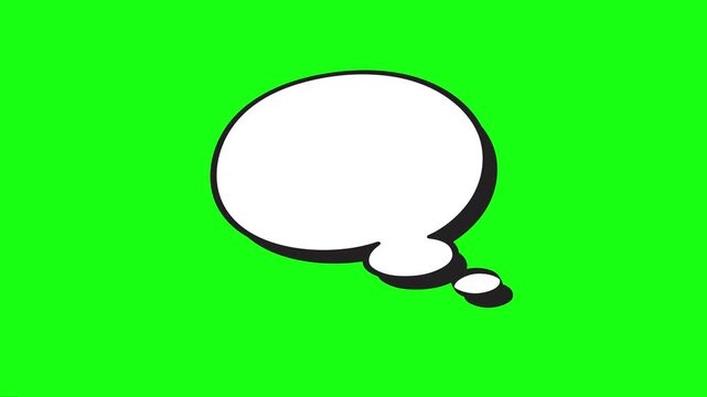 Speech bubble shape animation for chat and communication concept I bubble zoom animation for messaging and social media interaction