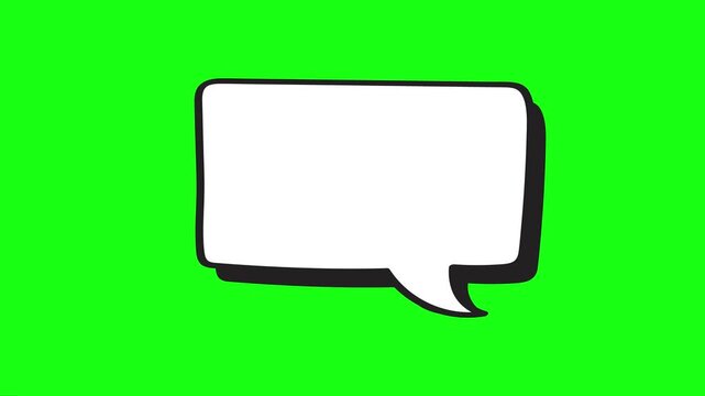 Speech bubble shape animation for chat and communication concept I bubble zoom animation for messaging and social media interaction