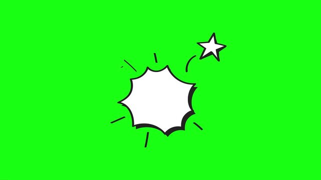 Speech bubble shape animation for chat and communication concept I bubble zoom animation for messaging and social media interaction