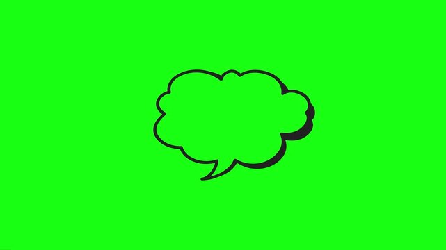 Speech bubble shape animation for chat and communication concept I bubble zoom animation for messaging and social media interaction