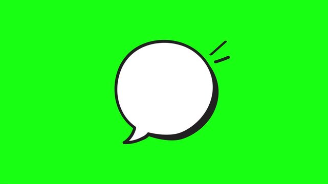 Speech bubble shape animation for chat and communication concept I bubble zoom animation for messaging and social media interaction