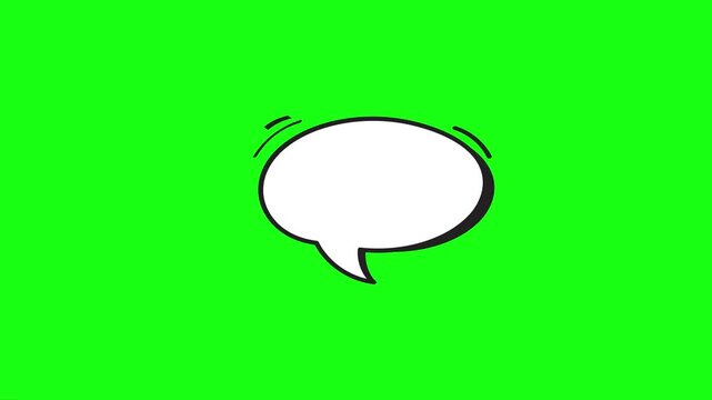 Speech bubble shape animation for chat and communication concept I bubble zoom animation for messaging and social media interaction