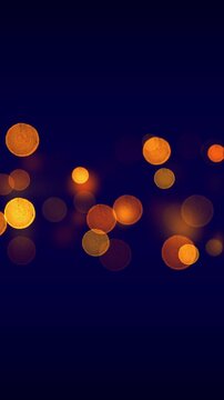 abstract gold city bokeh lights glowing flicker animation ,golden yellow holiday christmas new year vertical social media motion background