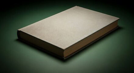 Fototapeta premium Single blank book on dark background.